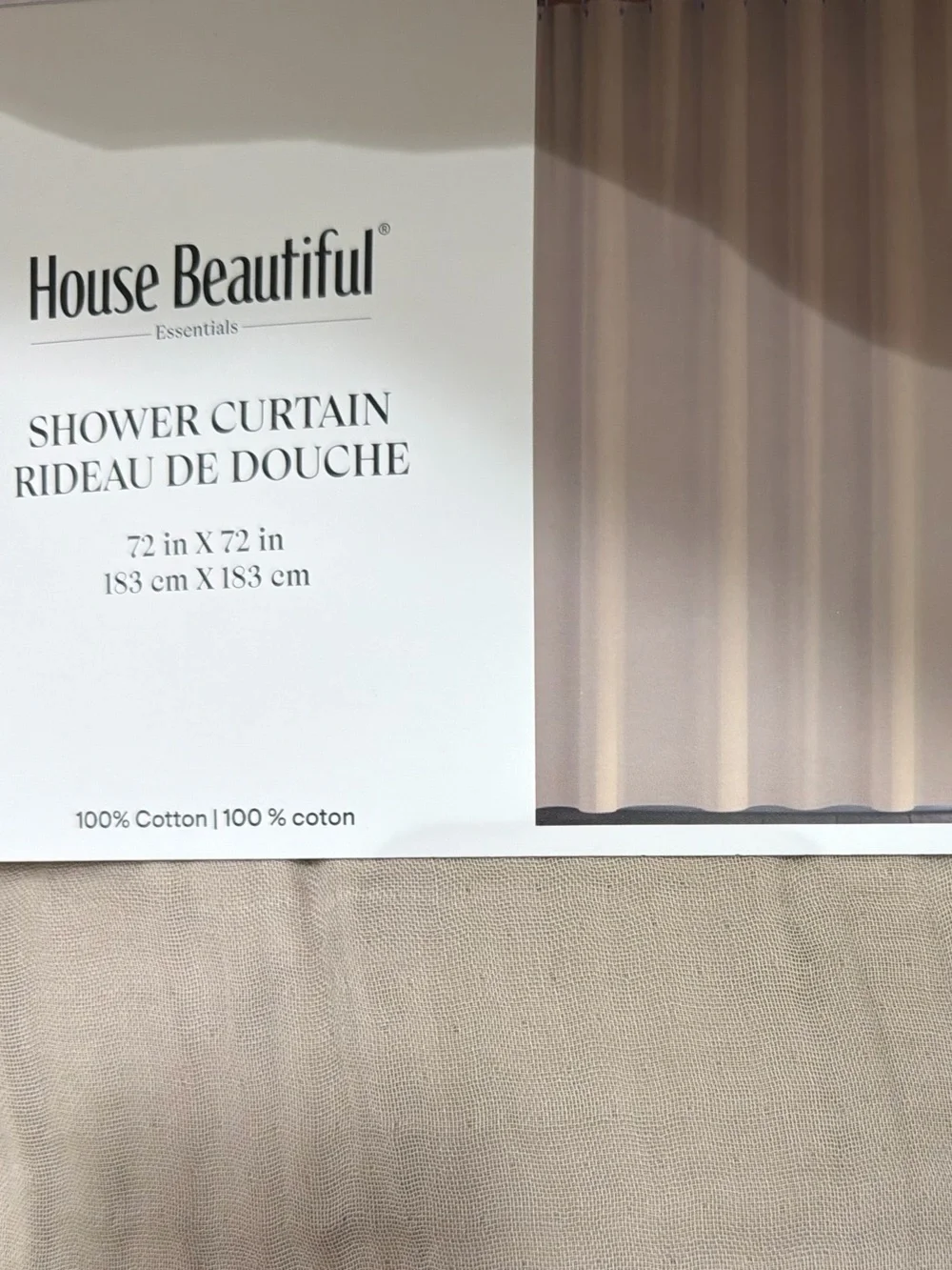 Shower Curtain Gauze Home Bath 100% Cotton 72x72
